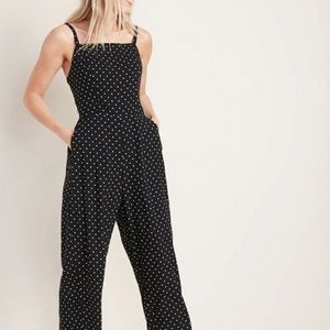 Old Navy Black & White Polka Dot Jumpsuit